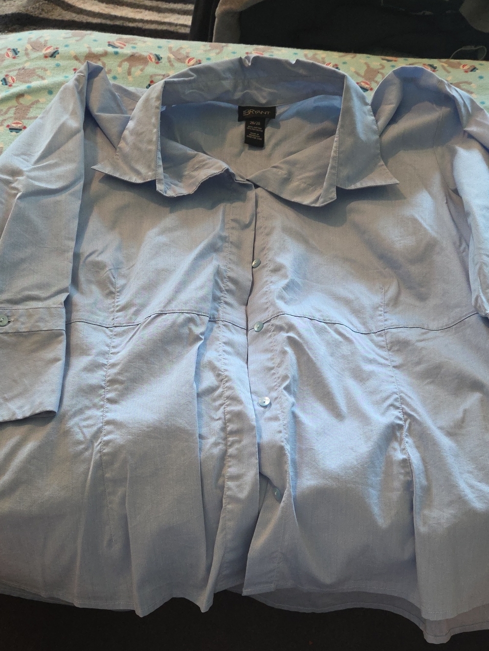 Light Blue Women's Button-Up Shirt